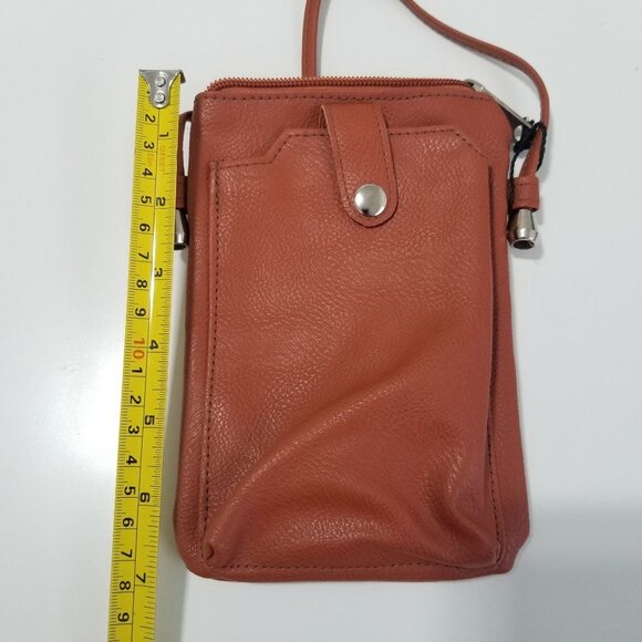 NWT Design Crossbody Retractable Strap Mini Purse Color Brown - Picture 9 of 10